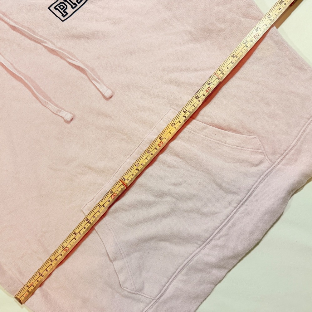 Pink Victoria's Secret Hoodie Women M Pink Good Logo Tape Pullover 370886-A68 - Picture 6 of 7